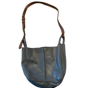 Gray Leather shoulder bag